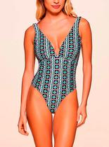 Maiô Clássico Água Doce 17544 Feminino Estampado Microfibra T.P/GG