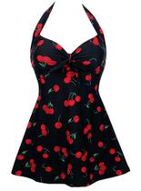 Maiô COCOSHIP Cherry Retro Sailor Pin Up Sailor Maiô COCOSHIP Cherry Retro Sailor Pin Up Sailor
