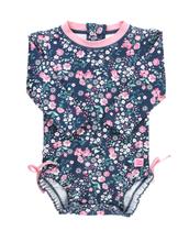 Maiô com Proteção Solar UPF 50+ Floral para Bebês Meninas RuffleButts 3T Maiô com Proteção Solar UPF 50+ Floral para Bebês Meninas RuffleButts 3T