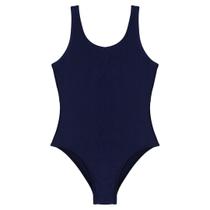 Maiô de Natação Feminino Azul Liso - iSport