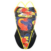 Maiô de Natação Phelps Carpas Koï Costas Aberta Elite Training Open Back (26 a 30US)