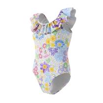 Maiô de peça única Angel Season Ruffle Daisy Floral 5T Maiô de peça única Angel Season Ruffle Daisy Floral 5T
