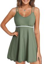 Maiô de peça única Dokotoo Tummy Control Swimwear Green