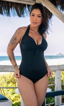 Maiô de Praia Feminino Maiô Sustentação Bojão e Laço Preto