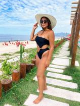 Maiô De Um Ombro Só Com Corrente E Recorte Na Lateral