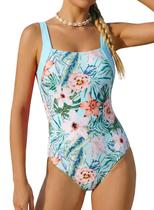 Maiô de uma peça Belovance para meninas, tamanho 13-14 (14 anos), verde, floral Maiô de uma peça Belovance para meninas, tamanho 13-14 (14 anos), verde, floral