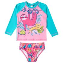 Maiô e Conjunto de Praia Infantil pra Babê Fps Uv50+ Proteção Solar Tip top Baby Natação Menina Bk61 Maiô e Conjunto de Praia Infantil pra Babê Fps Uv50+ Proteção Solar Tip top Baby Natação Menina Bk61