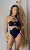 Maiô Engana Mamãe 3 Argolas Praia Sol Tropical Casual Tecido de malha Costas nuas / sem costas MAIO FEMININO COM BOJO MODA PRAIA Férias Diário Festa