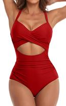 Maiô Eomenie Feminino Body Modelador com Recortes Vermelho Maiô Eomenie Feminino Body Modelador com Recortes Vermelho