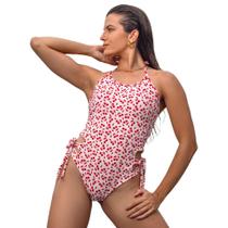 Maiô Estampado Bojo Nao Removivel Lycra Amarração Detalhe Abertura Lateral Calcinha Hot Pants Maiô Estampado Bojo Nao Removivel Lycra Amarração Detalhe Abertura Lateral Calcinha Hot Pants