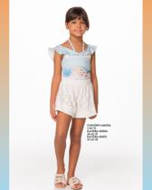 Maio estampado c/ short gode azul