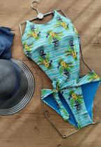 Maiô Estampado Feminino Com Amarra Frontal Maiô Estampado Feminino Com Amarra Frontal