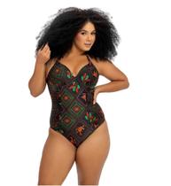 Maiô Estampado Zero Barriga Bojo Lateral Drapeada Dilady Maiô Estampado Zero Barriga Bojo Lateral Drapeada Dilady