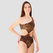 Maiô Feminino Animal Print Argola Evebeach