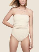 Maiô Feminino Beachwear Texturizado Sem Alças Dzarm