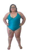 Maiô Feminino Canelado Transpassado