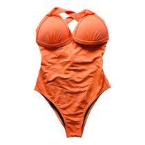 Maiô feminino com bojo e fechamento nas costas