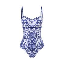Maiô Feminino Com Estampa Vintage, Peça Única, Roupa De Praia, Roupa De Banho De Verão