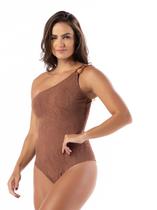 Maiô Feminino Com Textura E Pingente Orgânico