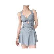 Maiô Feminino Coreano De Cintura Alta Com Efeito Redutor E Controle De Barriga, Elegante Para Praia