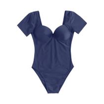 Maiô Feminino De Cor Sólida, Casual, Confortável E Respirável, Para Férias Na Praia