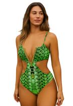 Maiô Feminino Decote em V Com Bojo Engana Mamãe e Calcinha Empina Bumbum