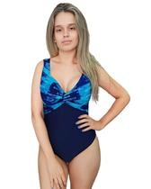 Maiô feminino disfarça barriga com bojo recorte estampado alça fixa P ao 54