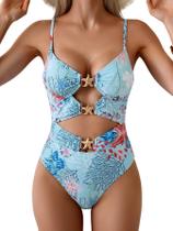 Maiô Feminino Eomenie com Recortes Sensuais de Peça Única Maiô Feminino Eomenie com Recortes Sensuais de Peça Única