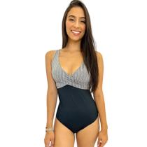 Maiô Feminino Estampado Afina Silhueta Bojo Aumenta Seio