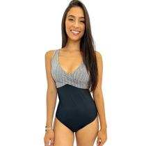 Maiô Feminino Estampado Afina Silhueta Bojo Aumenta Seio