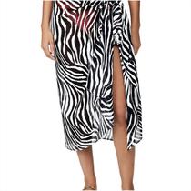 Maiô feminino estampado Cover Up Mesh Bikini Swimwear Beach Cover-ups Wrap Skirt