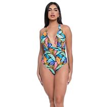 Maio Feminino Estampado Decote Frente Única Bojo Removível