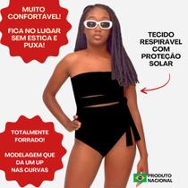 Maiô Feminino Moda Praia sem alça Com Laçarote Uv