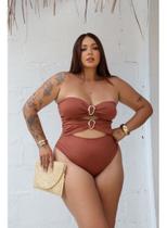 Maiô Feminino Plus Size Com Detalhe Moda Praia