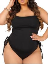 Maiô Feminino Plus Size Curve Praia Piscina Preto Ipanema