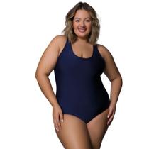 Maiô Feminino Plus Size Selene Com Logo Estampada Básico Liso Modelagem Regata Adulto
