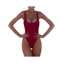 Maiô Feminino Sexy De Cor Sólida, Peça Única, Com Alça No Ombro, Roupa De Banho Para Surf, Roupa Maiô Feminino Sexy De Cor Sólida, Peça Única, Com Alça No Ombro, Roupa De Banho Para Surf, Roupa