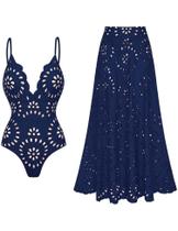 Maiô FLAXMAKER Petal Vazado Decote V Azul P Maiô FLAXMAKER Petal Vazado Decote V Azul P