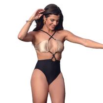 Maiô Frente Unica Hot Pants Poliamida Amarração Proteçao UV Bojo Removivel Calcinha Cintura Alta Maiô Frente Unica Hot Pants Poliamida Amarração Proteçao UV Bojo Removivel Calcinha Cintura Alta