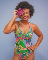 Maiô Gérbera Estampado
