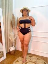 Maiô Hot Pant com tiras preto GG