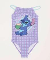 Maiô Infantil Babado Estampa Stitch Disney Tam 1 a 8-87004