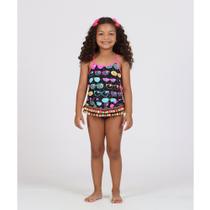 Maiô Infantil com Babado Óculos Colorido Siri Kids Maiô Infantil com Babado Óculos Colorido Siri Kids