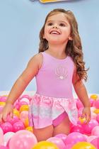 Maiô Infantil com Calda Sereia com Proteção Uv50+ Kukiê