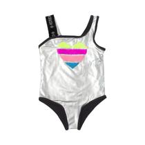 Maiô Infantil Com Estampa De Coração Em Lantejoulas Para Meninas, Roupa De Banho Para Crianças De 3 Maiô Infantil Com Estampa De Coração Em Lantejoulas Para Meninas, Roupa De Banho Para Crianças De 3