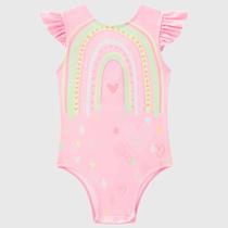 Maiô Infantil com Manga Curta em Babado Infanti Maiô Infantil com Manga Curta em Babado Infanti