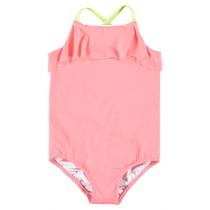 Maiô Infantil com Proteção UV Rosa Neon Liso Quimby