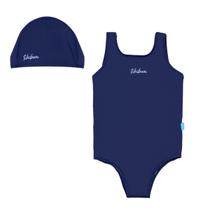 Maio Infantil com Touca Natação Forrado Tecido Resistente a Agua Quente