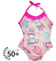 Maiô Infantil Engana Mamãe Unicórnio Proteção Uv Praia Verão Maiô Infantil Engana Mamãe Unicórnio Proteção Uv Praia Verão