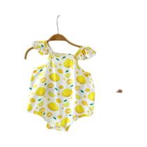 Maiô Infantil Feminino Com Estampa De Frutas, Macio E Refrescante, Com Alças, Para O Verão Maiô Infantil Feminino Com Estampa De Frutas, Macio E Refrescante, Com Alças, Para O Verão